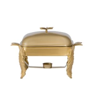 سوفله خوری مدل پایه برگی مستطیل کوچک برنجی کد 7000-B