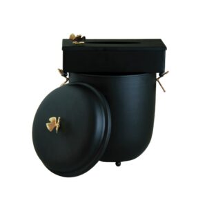 ست سطل و جا دستمال مدل پروانه مشکی کد M-422413