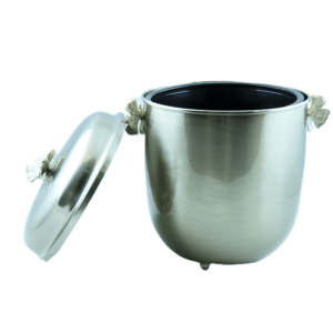 سطل خمره‌ای درب دار مدل پروانه نقره‌ای کد N-422