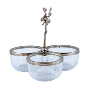 اردو خوری سه خانه نقره‌ای مدل ترک کد N-2039