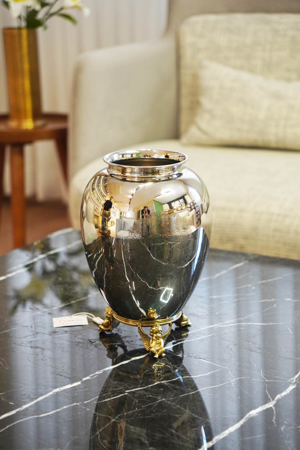 گلدان کوچک فرشته استیل برنج وارداتی کد 6934SB