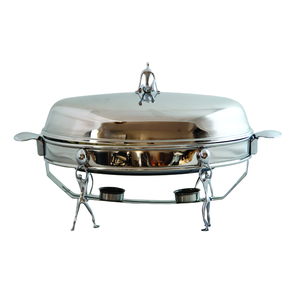سوفله خوری بیضی بزرگ مدل آدمک استیل براق کد 3005SS - Image 3